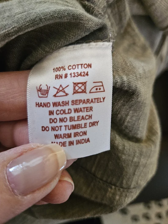 Paper Lace Sleeveless Green Casual Pocket Dress Artsy size Large - Picture 6 of 8